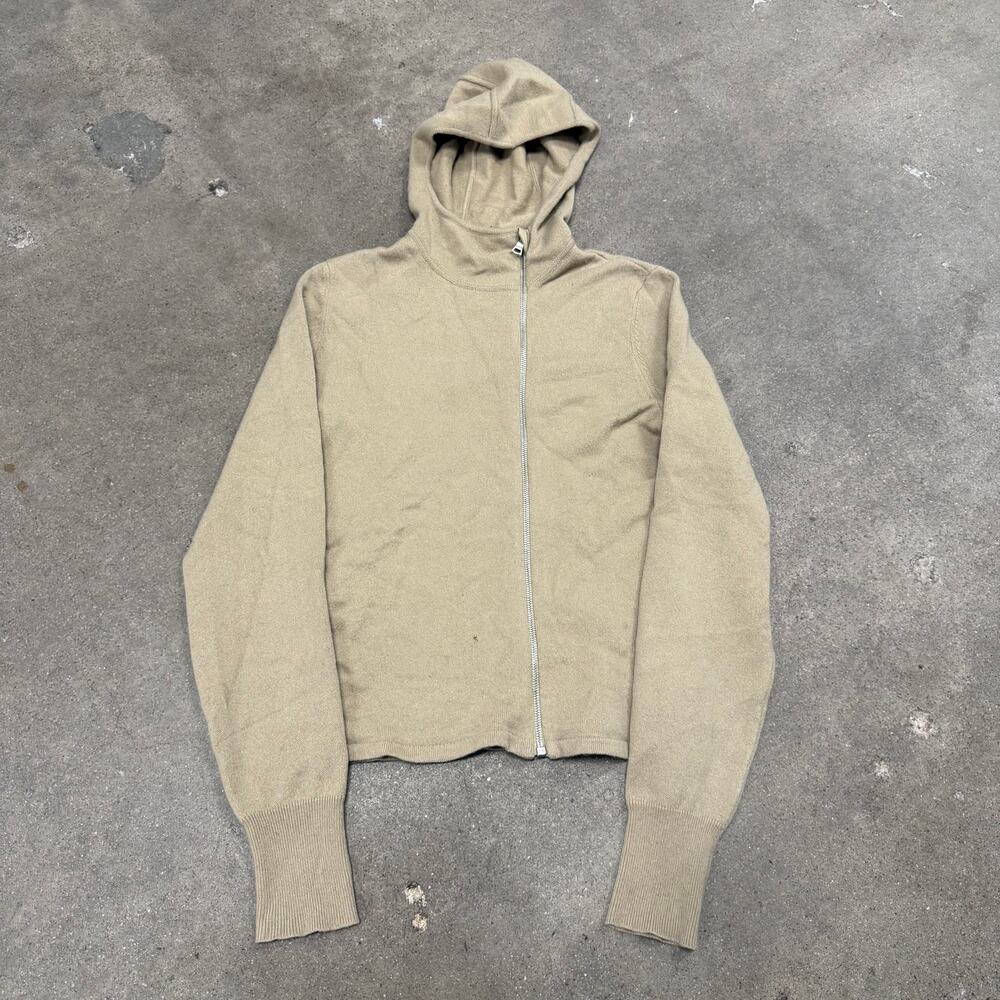 Nike Every Stitch Considered ESC Merino Wool Cashmere Full Zip Hoodie Tan Small